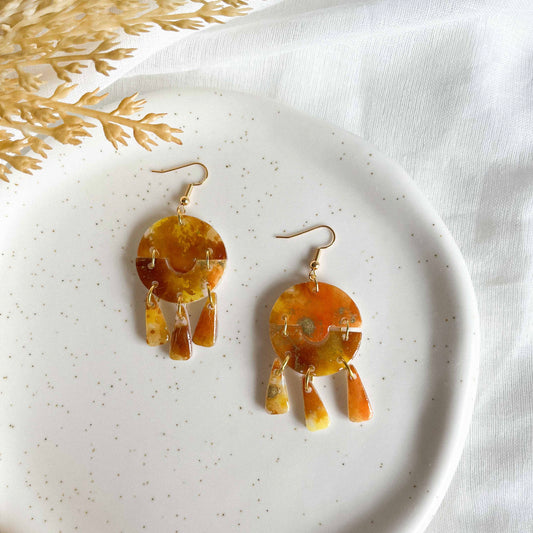 Large Drop Dangles in Tortoiseshell - 1