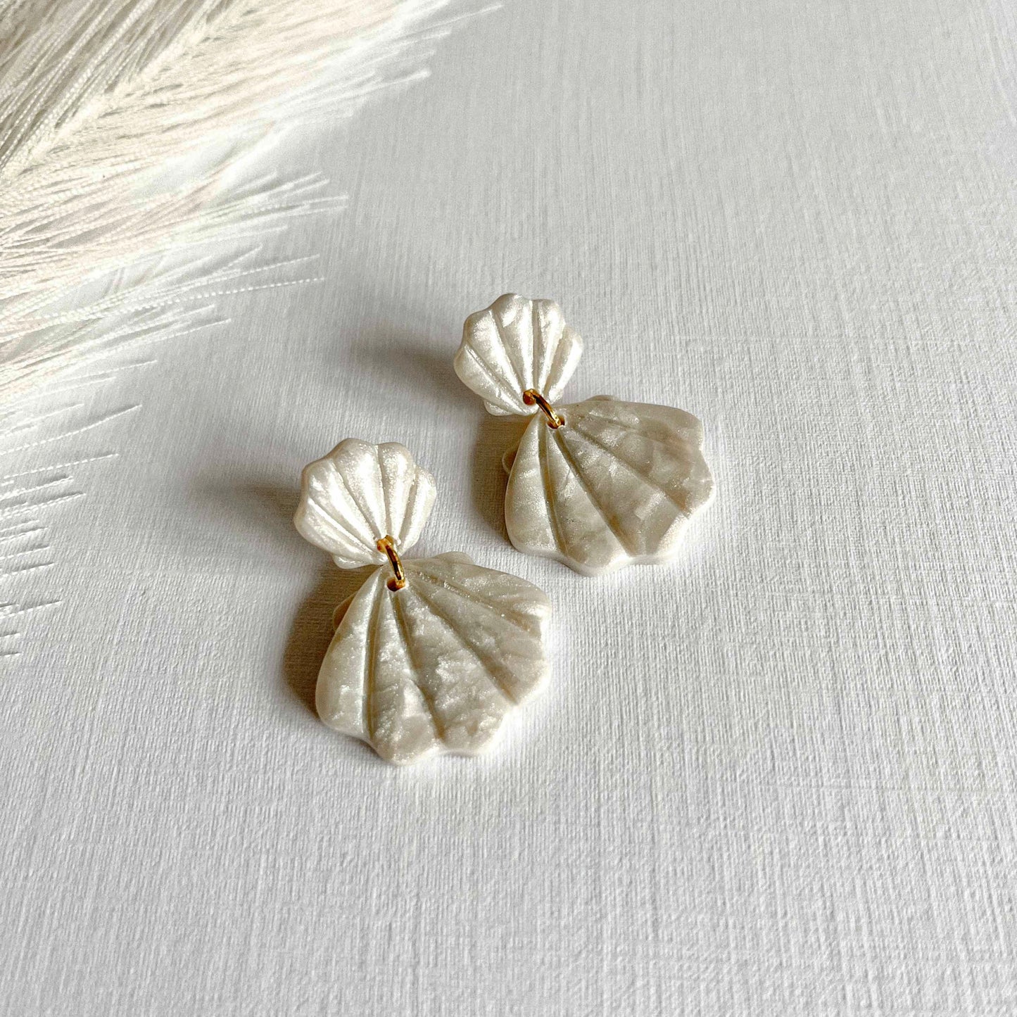 Pearlescent Shell Studs