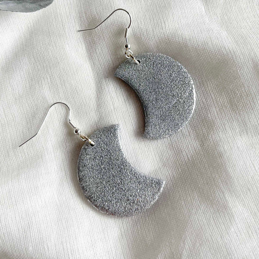 Crescent Moons in Silver