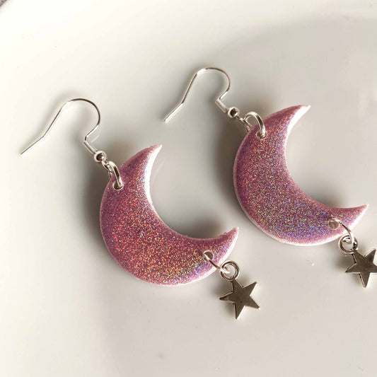 Pink Holographic Lunar Moons