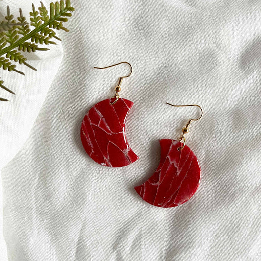 Crescent Moons in Red Crystal